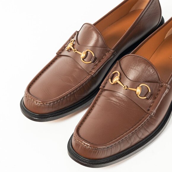 Gucci Wislet Brown Sugar Mandala Goat Horsebit Loafers - Picture 6 of 11
